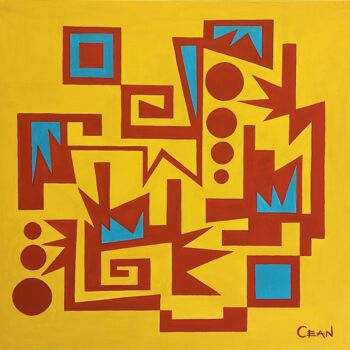 Painting titled "Abstract compositio…" by Cesare Andreoli, Original Artwork, Acrylic