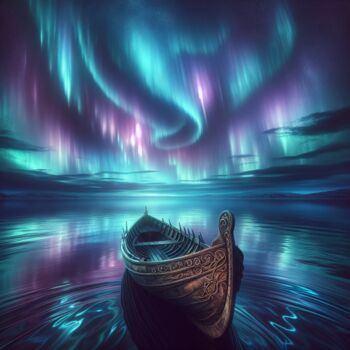 Digital Arts titled "The Luminous Voyage" by Aashish Singh, Original Artwork, Digital Painting