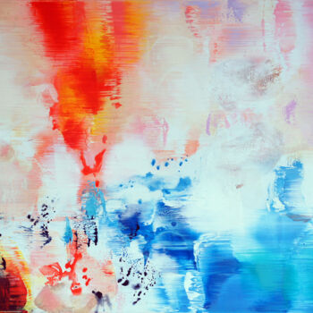 제목이 "-abstract"인 미술작품 Konstantin Grabowski로, 원작, 기름 나무 들것 프레임에 장착됨