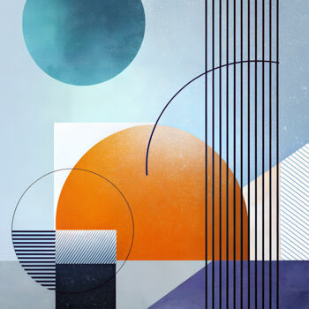 Digital Arts titled "Abstract Dawn" by Miguel Bruzual, Original Artwork, 2D Digital Work