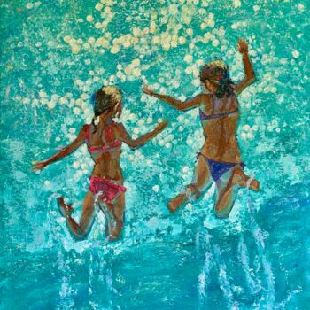 Картина под названием "ÉTÉ UNIQUE PEINTURE…" - Loudmila Harscouet, Подлинное произведение искусства, Масло Установлен на Дер…