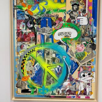 Collages intitulée "No Comment N-2" par Christophe Balezeau, Œuvre d'art originale, Collages