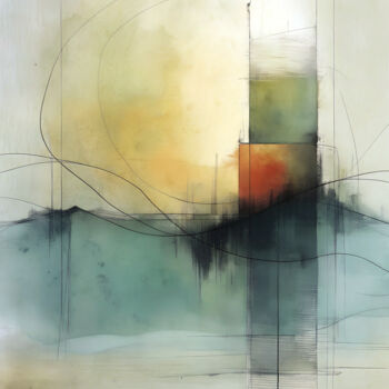 Digital Arts με τίτλο "Urban Horizon" από Miguel Bruzual, Αυθεντικά έργα τέχνης, Ψηφιακή ζωγραφική