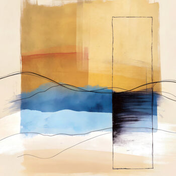 Digital Arts titled "Desert Dawn" by Miguel Bruzual, Original Artwork, Digital Painting