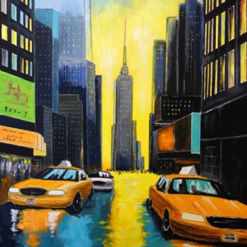 Peinture intitulée "New-York" par Jacques Rochet, Œuvre d'art originale, Acrylique