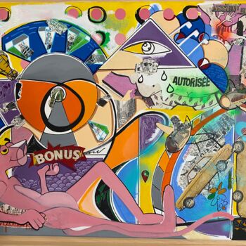 Collages intitulée "Et Dieu créa la cin…" par Christophe Balezeau, Œuvre d'art originale, Collages