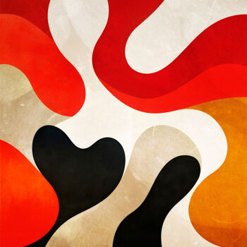 Digital Arts με τίτλο "Elemental Dance" από Miguel Bruzual, Αυθεντικά έργα τέχνης, Ψηφιακή ζωγραφική