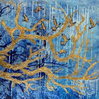 Painting titled "Wish" by Oksana Almiz, Original Artwork, Acrylic Mounted on Wood Stretcher frame