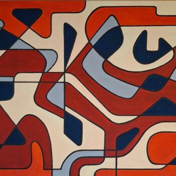 Painting titled "Abstract compositio…" by Cesare Andreoli, Original Artwork, Acrylic