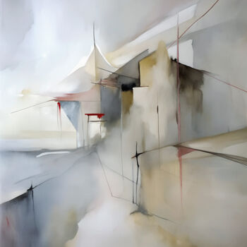 Digital Arts με τίτλο "Ghost City" από Miguel Bruzual, Αυθεντικά έργα τέχνης, Ψηφιακή ζωγραφική