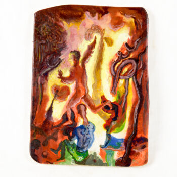 Ζωγραφική με τίτλο "Par-dessus la tête" από Bruno Sentier (Assemblages), Αυθεντικά έργα τέχνης, Τέμπερα
