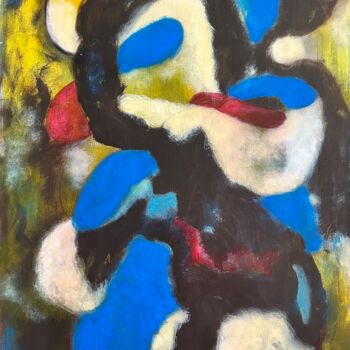 Painting titled "STUPIRMI" by Sandra Perfetto, Original Artwork, Acrylic Mounted on Wood Stretcher frame