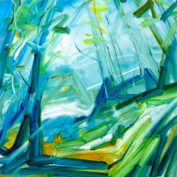 Peinture intitulée "Up, towards the sky" par Simone Romani, Œuvre d'art originale, Huile Monté sur Châssis en bois