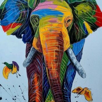 Malerei mit dem Titel "Grace in Motion" von Kevin Jjagwe, Original-Kunstwerk, Acryl