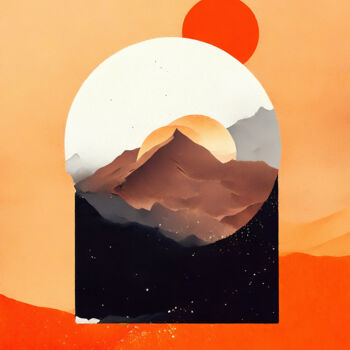 Digital Arts titled "Surreal Sunset" by Miguel Bruzual, Original Artwork, Digital Collage