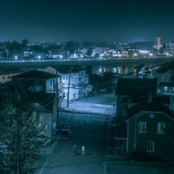 Photographie intitulée "Intrigue nocturne #1" par Loïc Cancade, Œuvre d'art originale, Photographie numérique