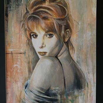 Peinture intitulée "portrait Mylène Far…" par Le Filon D'Art, Œuvre d'art originale, Acrylique
