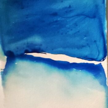 Ζωγραφική με τίτλο "Peinture en bleu" από Maribo, Αυθεντικά έργα τέχνης, Ακρυλικό