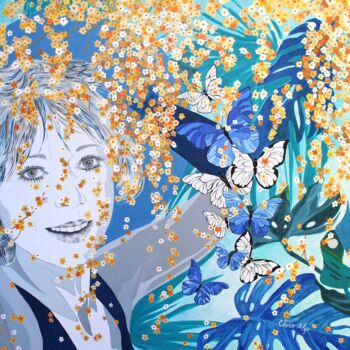 绘画 标题为“LIBERTY” 由Chris-Alys, 原创艺术品, 油 安装在木质担架架上