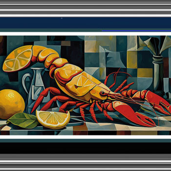 Digital Arts titled "Abstraction cubique…" by Christian Fritz Garett, Original Artwork, Digital Painting