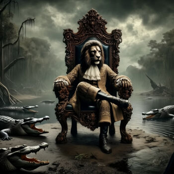 数字艺术 标题为“The Barren Throne:…” 由Alberto Capitani, 原创艺术品, AI生成的图像