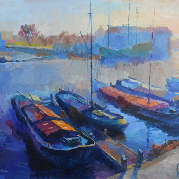 绘画 标题为“"The blue morning."” 由Maksim Echein, 原创艺术品, 油