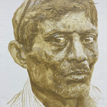 Painting titled "Série : Portrait de…" by Wen Ming Tao, Original Artwork, Oil