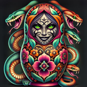 제목이 "Venomous Smile: The…"인 디지털 아트 Alberto Capitani로, 원작, AI 생성 이미지