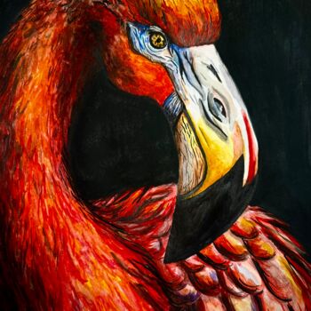 图画 标题为“Flamingo” 由Oksana Chebotarova, 原创艺术品, 水彩