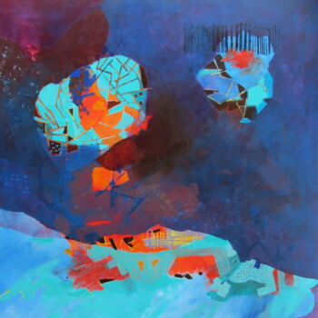 Peinture intitulée "1m2 du monde (2)" par Anne-Marie Mary, Œuvre d'art originale, Acrylique Monté sur Châssis en bois