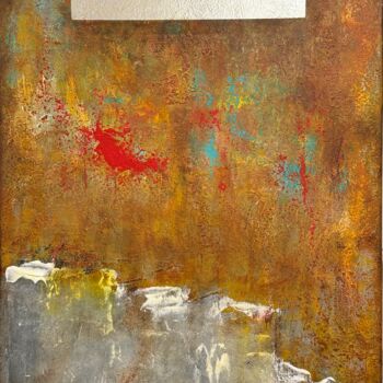 Painting titled "The Warmth of the E…" by Viki Smoliar, Original Artwork, Acrylic Mounted on Wood Stretcher frame
