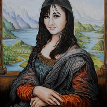 图画 标题为“Mona Lisa” 由Taha Mansour, 原创艺术品, 铅笔