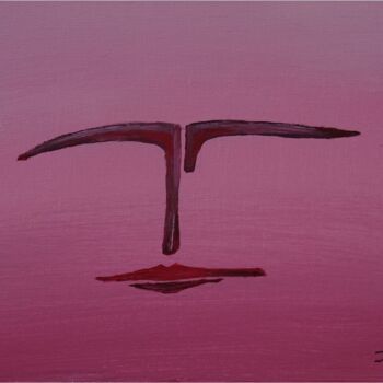 Peinture intitulée "Regard sur rose" par Jeanpierre Allano, Œuvre d'art originale, Acrylique Monté sur Autre panneau rigide