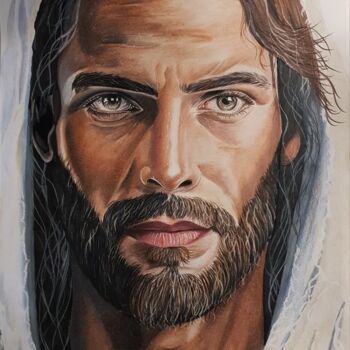 Peinture intitulée "Jesus, King of Kings" par Stefanie Kirchler (YouArt.by.Steffi), Œuvre d'art originale, Pastel