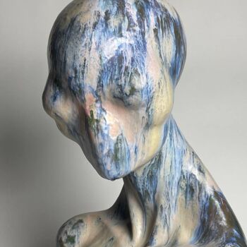Skulptur mit dem Titel "Ancient alien" von Yuriy Musatov, Original-Kunstwerk, Keramik