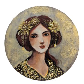 제목이 "Lucie en automne"인 미술작품 Loetitia Pillault로, 원작, 아크릴 목재 패널에 장착됨