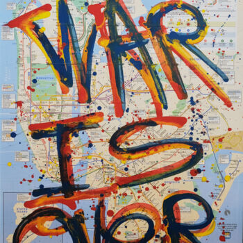 Peinture intitulée "War Is Over" par Tømføx, Œuvre d'art originale, Acrylique