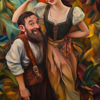 数字艺术 标题为“Snow White and Her…” 由Alberto Capitani, 原创艺术品, AI生成的图像