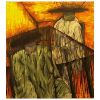 Peinture intitulée "something with our…" par October, Œuvre d'art originale, Huile Monté sur Châssis en bois