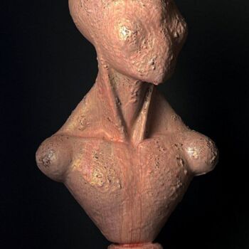 Sculptuur getiteld "Pink Alien" door Yuriy Musatov, Origineel Kunstwerk, Keramiek
