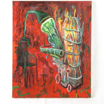 Peinture intitulée "Face public" par Bruno Sentier (Assemblages), Œuvre d'art originale, Tempera Monté sur Châssis en bois