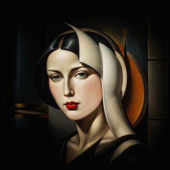 Digital Arts titled "JEANNEDEBEL (60cm x…" by Nictsi Khamira, Original Artwork, Digital Painting