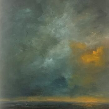 제목이 "Calm, before"인 미술작품 Lee Davis로, 원작, 안료 나무 들것 프레임에 장착됨