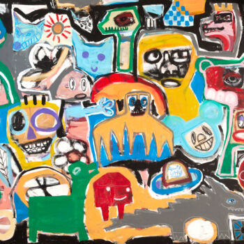 Schilderij getiteld "When the carnival c…" door Tommy Lennartsson, Origineel Kunstwerk, Acryl