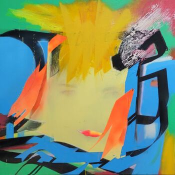 Malerei mit dem Titel "Girl from Osaka" von Ilgvars Zalans, Original-Kunstwerk, Acryl Auf Keilrahmen aus Holz montiert