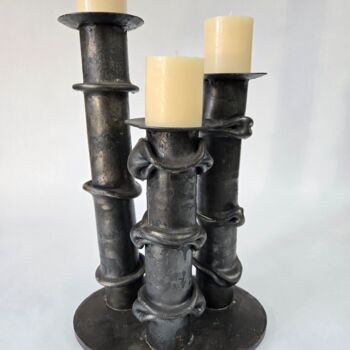 Sculpture titled "3 Tower Large" by Kent Knapp, Original Artwork, Metals
