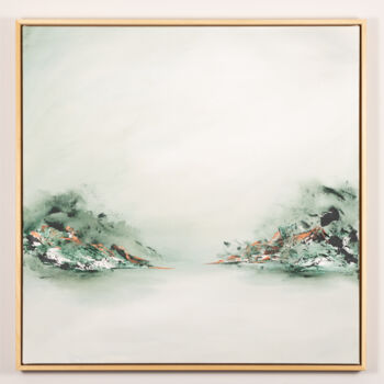 Painting titled "Dusk among the Pines" by Kinga Makowka, Original Artwork, Acrylic