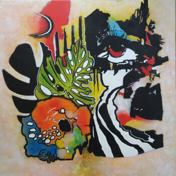 "DÉESSE CHLORIS" başlıklı Tablo Claude Géan tarafından, Orijinal sanat, Akrilik Ahşap Sedye çerçevesi üzerine monte edilmiş