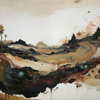 Digital Arts titled "Forgotten Path" by Miguel Bruzual, Original Artwork, Digital Painting