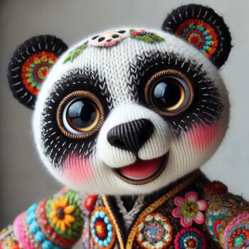 Digital Arts titled "Cheerful Knitted Pa…" by Alberto Capitani, Original Artwork, AI generated image